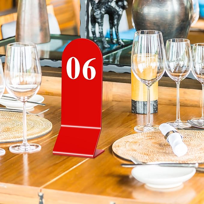 Remerry 50 Pcs Table Numbers 1-50 Acrylic Double Sided Number Cards Acrylic - Image 2