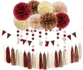 Brown Burgundy Champagne-Gold Party-Decorations by LastingSurprise