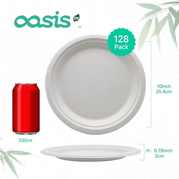  , - Compostable Paper Plates, Heavy-Duty - Image 2