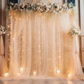 30×10ft Champagne Tulle Backdrop Curtain by WishCare