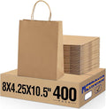 METRONIC Paper Gift Bags 8x4.25x10.5 400Pcs Brown Paper Bags by METRONIC