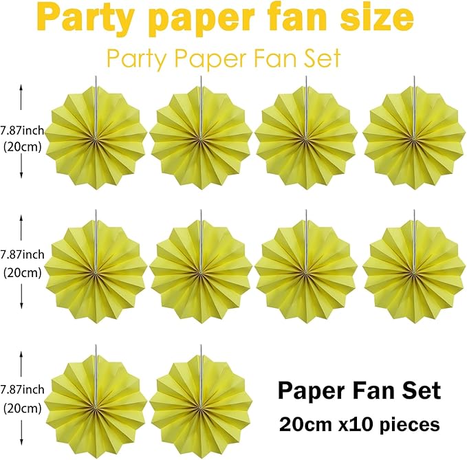 Yellow Party Decorations, Paper Decorations - Image 2