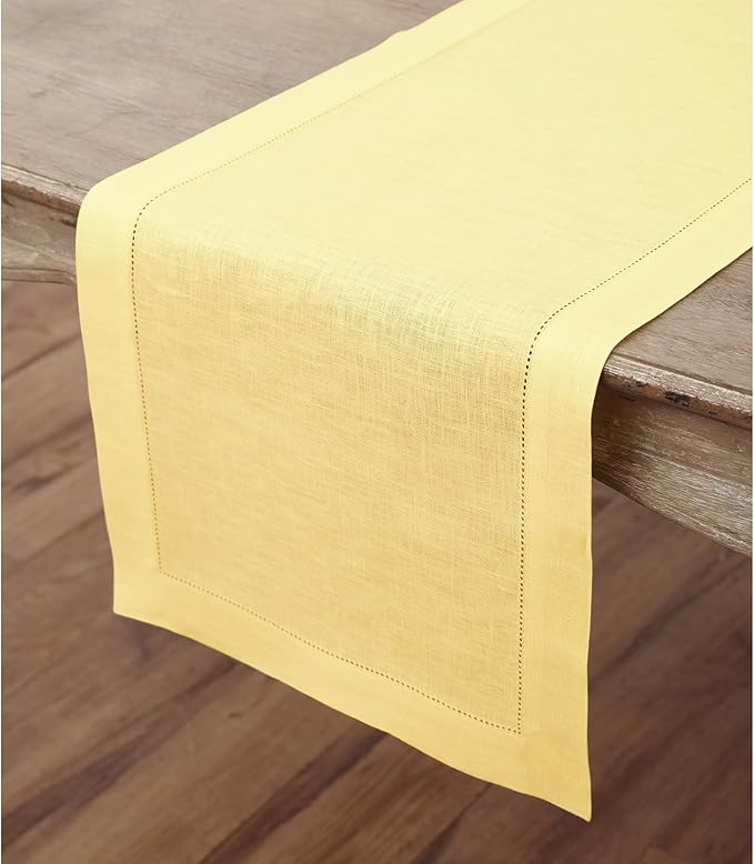 Solino Home Linen Yellow Table Runner 36 Inches - Image 8