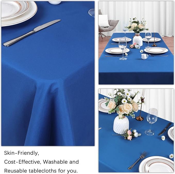 8 Pack Royal Blue Tablecloth 60 x 102 Inch Rectangular Tablecloths - Image 5