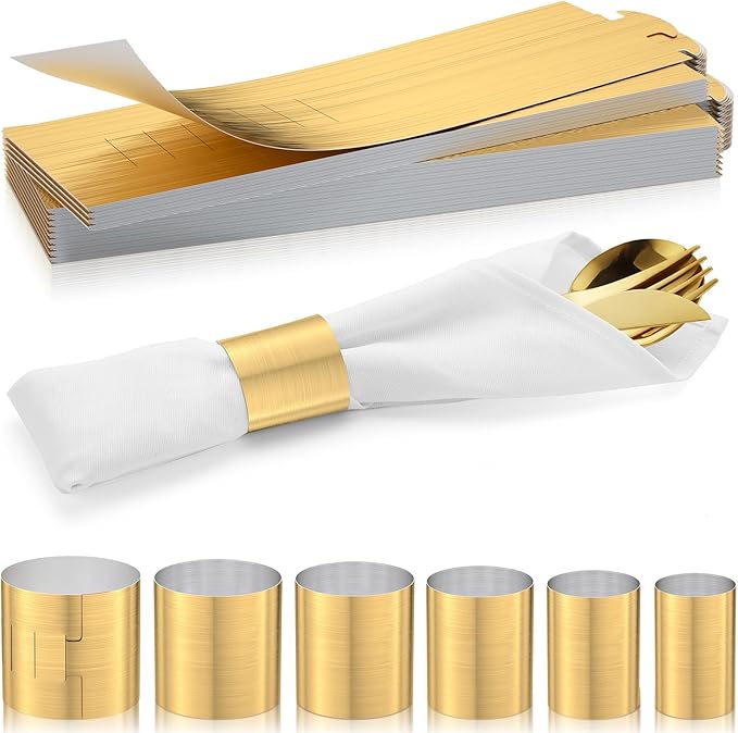 Polymer Material Reusable Napkin Band, Glue-Free Tear-Proof Water Resistant by Unknown