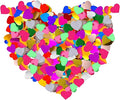 Rainbow Heart Metallic Foil Confetti 8000 Pcs Shiny Heart Table Confetti by Unknown