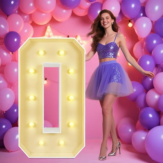 Marquee Light Up Numbers: 4FT Large Decorative Letters Signs by Unknown