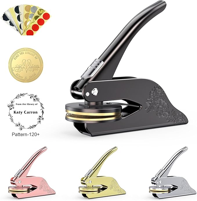 Book Embosser Personalized Custom Embosser Stamp Your Own Text or Logo Design by Unknown