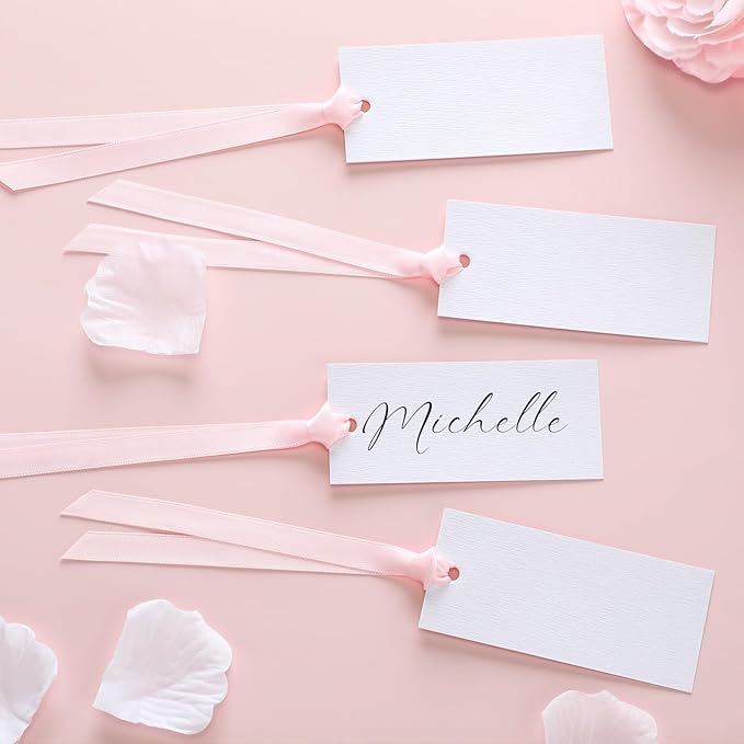 50 Pcs Name Place Cards for Table Setting Blank Wedding Place Cards by Humyoun