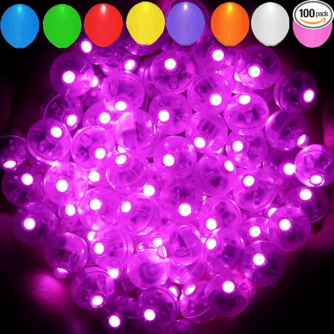 Aogist 100pcs Pink Balloon Lights, Long Standby Time Waterproof Mini Light by Aogist