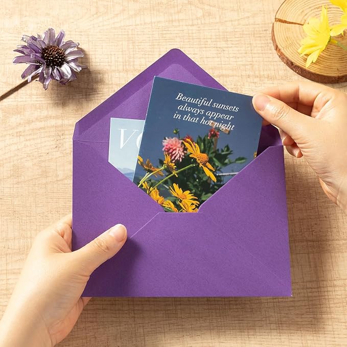 50 Pack Colored A6 Invitation Envelopes 4x6 - Image 6