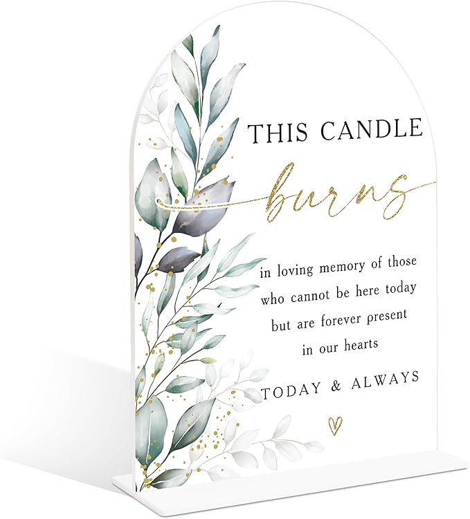 Acrylic Wedding Signs, Memorial Table Sign by Unknown