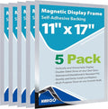 5Packs Magnetic Sign Holder, 11x17 Self Adhesive Display Frame by VAIIGO