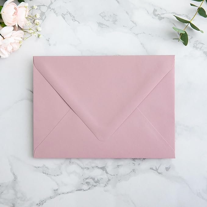 PONATIA 50PCS A7 Euro Flap Envelopes, 5.25 x 7.25'' Liner Envelope - Image 2