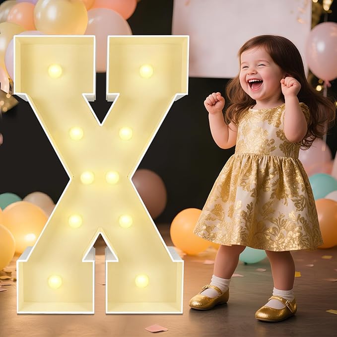 Marquee Light Up Letters: 3FT Large Decorative Signs by Unknown