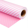Burymento Pink and White Stripes Wrapping Paper, Reversible Pink Gift Wrap by BurymentoisaprofessionalwrappingpaperbrandThewrappingpaperismadeofkraftpaperpearlescentmatteglossyglitterbrushedlaserandothermaterialsdouble-sidedprintingbackcuttingandotherdetailsOriginalpatternscarefullymadewrappingpaperbrand