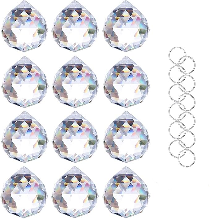 Crystalsuncatcher 20mm/0.78inch Clear Glass Crystal Ball Prism Feng Shui Lamp by HDCRYSTALGIFTS