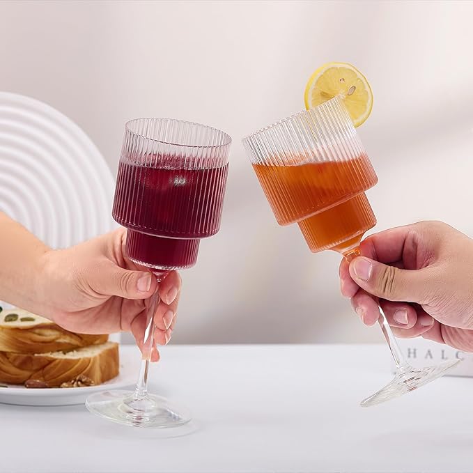 Plastic Goblets Wine Glasses - 12Oz Acrylic Wine Glasses Origami Unbreakable - Image 8