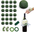 24PCS Round Floral Foam Blocks Holder Set Mini Flower Foam by CJKDXDH