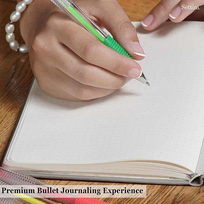 SETTINI Dotted Journal, 192 Archival-Quality Pages, QuillEase Bleed-Free Paper - Image 5