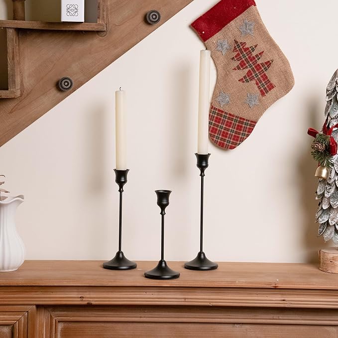 CHILL RECIPE Black Candlestick Holder Tall Taper Candle Holder - Image 4