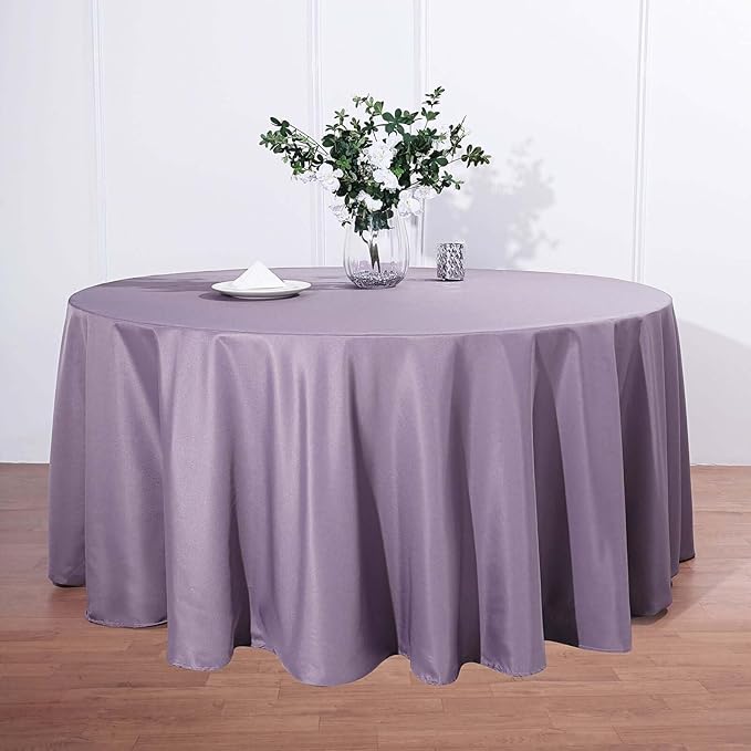 Efavormart Round Tablecloth, 132 Inch Stain & Wrinkle Resistant Washable Table by efavormart