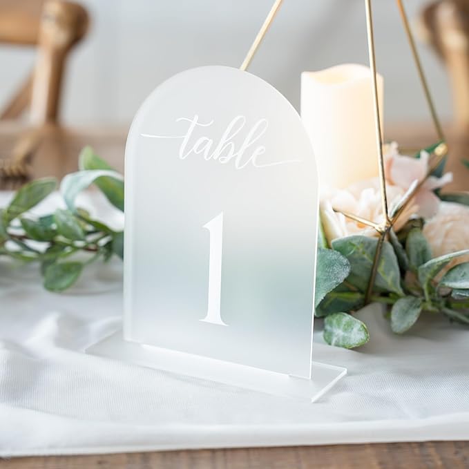 Frosted Arch Acrylic Table Numbers - Image 5