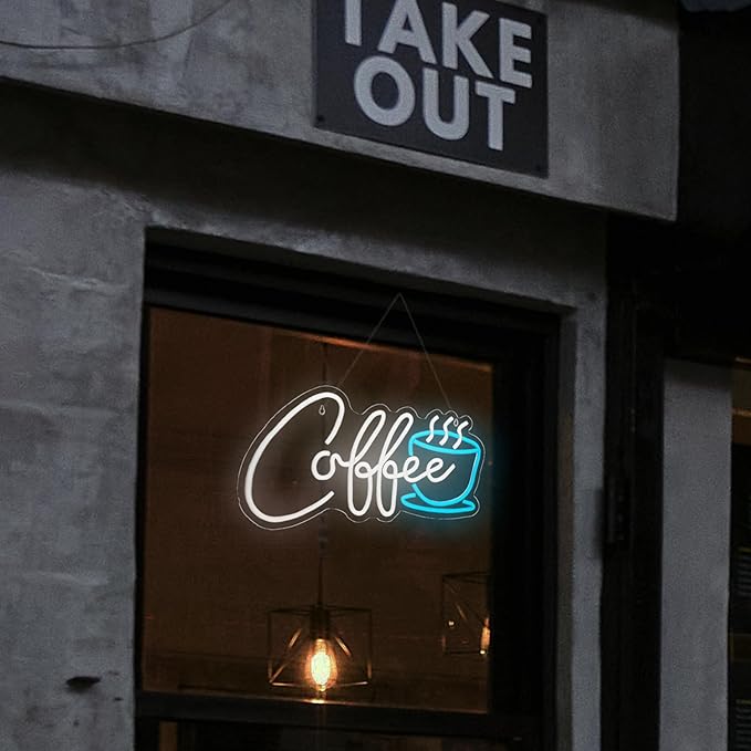 Coffee Neon Sign Led Wall Art Decor Coffee Bar Sign Light Up - Image 7