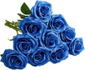 Artificial Rose 10pcs Open Flower Bouquet Faux Rose Stems by IUKnot
