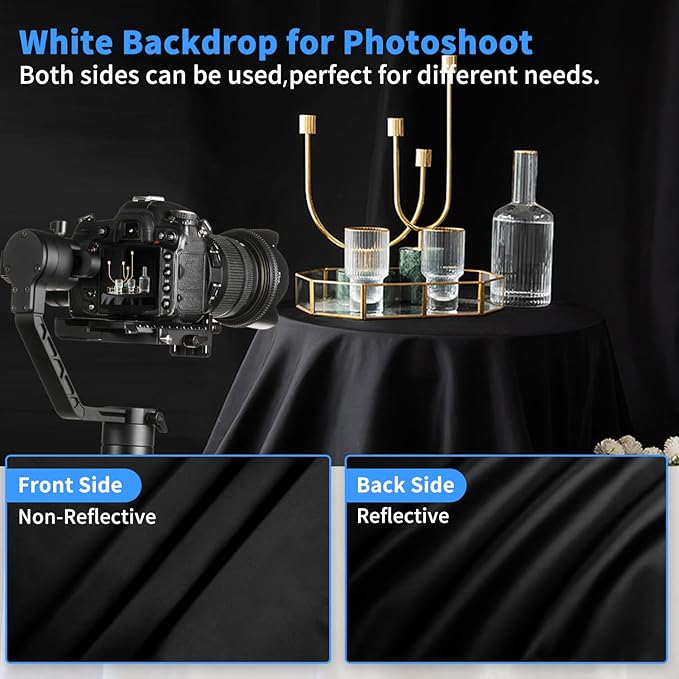 HEMMOTOP Black Photo Backdrop 10x12ft, Large Photography backdrops - Image 4