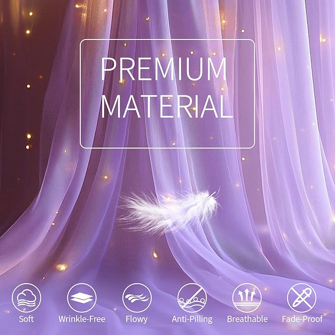 Lavender Tulle Backdrop Curtain - Image 5