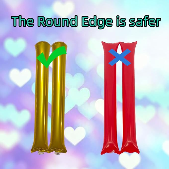 48pcs Round Head Boom Sticks Thunder Sticks Cheering Sticks Team Spirit Plastic - Image 3