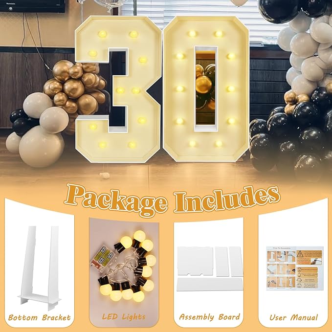 Marquee Light Up Letters: 3FT Large Decorative Signs - Image 2