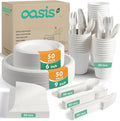 350PCS Disposable Paper Dinnerware Set by Unknown