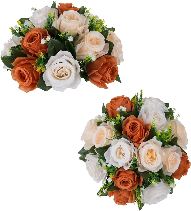 BLOSMON Flower Balls for Centerpieces Decoration: 2 Pcs Terracotta Artificial by Blosmon