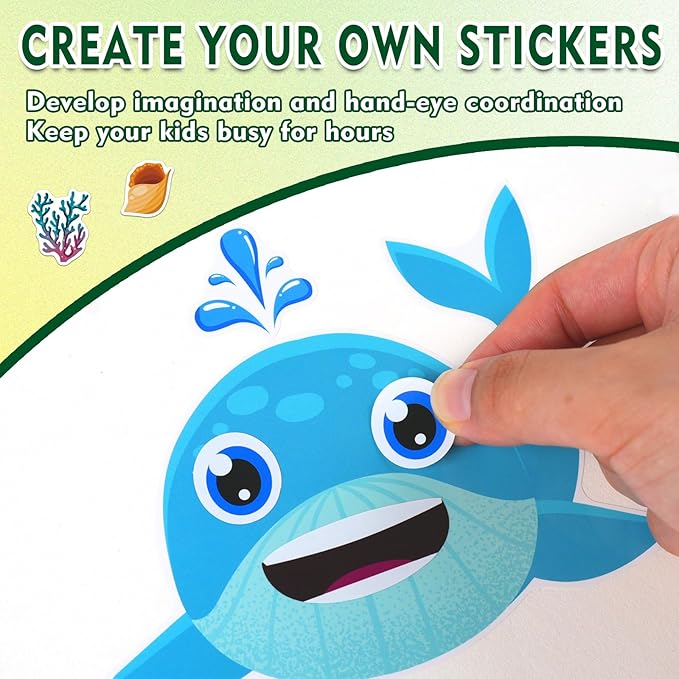 Aowplc 36 Pcs Make-A-Face Sticker Sheets Kids Party Favors Mix and Match - Image 5