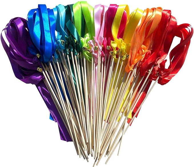 Kingsnow 50 Pack Ribbon Wands Wedding Streamers - Image 3