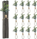 MAOANME Napkin Rings Set of 12, Rustic Eucalyptus Napkin Holder Rings by MAONAME