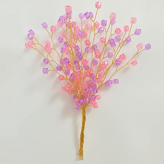 32PCS Crystal Artificial Flowers Bouquets Handmade Acrylic Flower Branches Fake - Image 4
