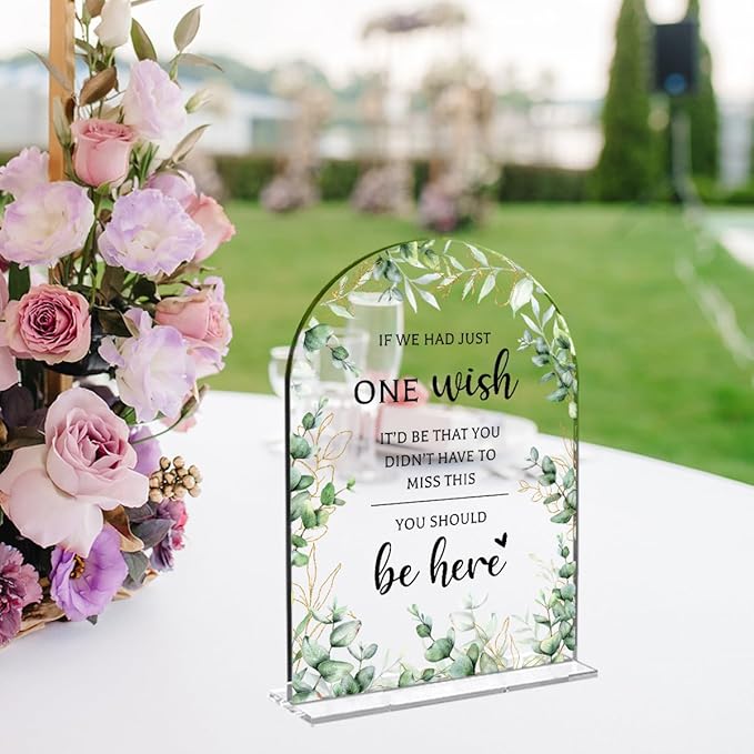Wedding Sign Decor, You Should Be Here Sign, 5x7 Inch Arch Acrylic, Wedding Sign - Image 3