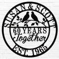 Personalized Wedding Anniversary Sign Gifts, Custom 50th 40th 65th 60th 25th by HZYCYYFC