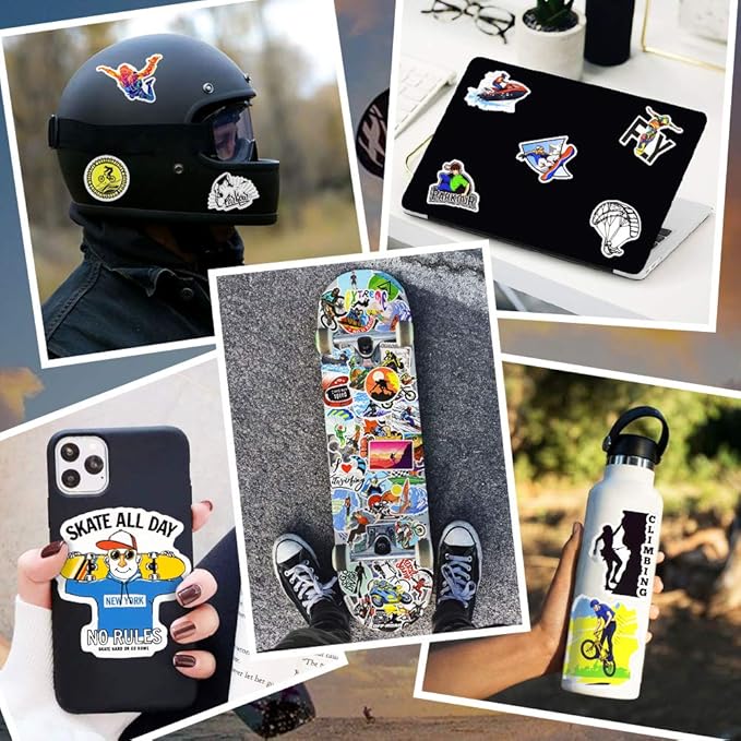 QTL Sport Stickers for Teens Kids Sport Stickers for Water Bottle Skateboard - Image 2