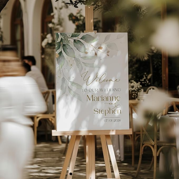 Personalized Wedding Welcome Sign, Pole Mount - Image 3