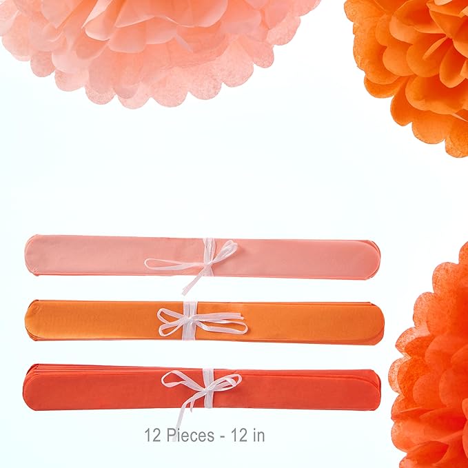 WEVEN Tissue Pom Poms Tissue Paper Flowers Tissue Fluff Balls Party Decorations - Image 2