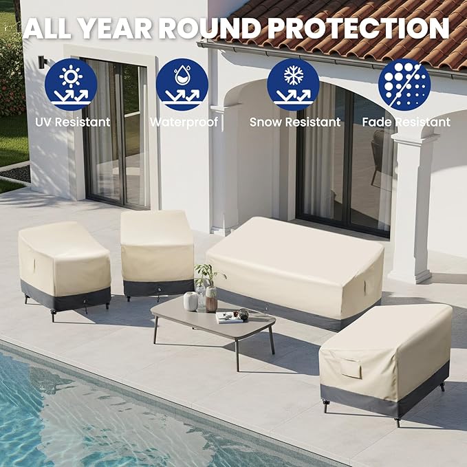 Extra Heavy Duty Patio Chair Covers Waterproof Up to 8000pa, 2 Pack Patio - Image 7