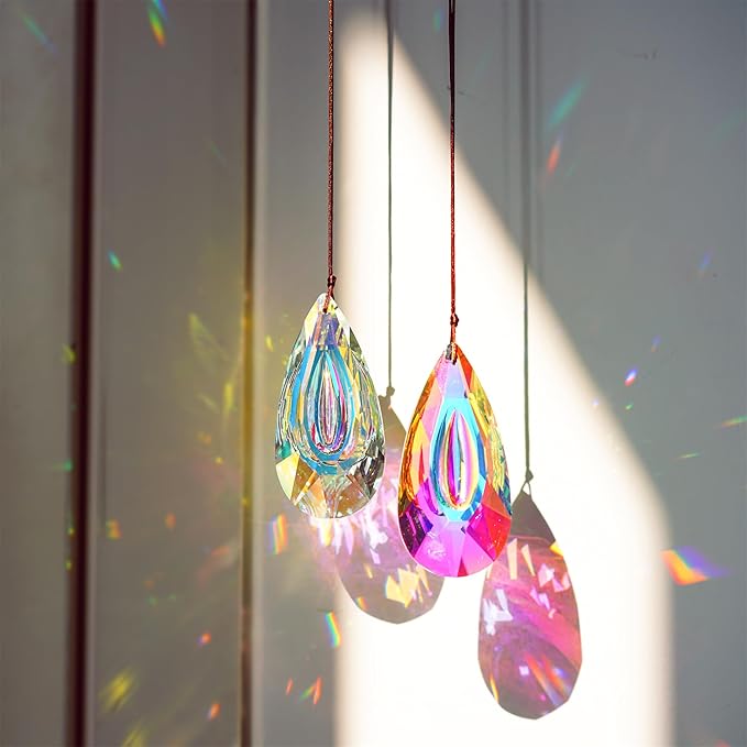 HDCRYSTALGIFTS Set 2, 89mm/3.5in Crystals Prisms Suncatcher - Image 4