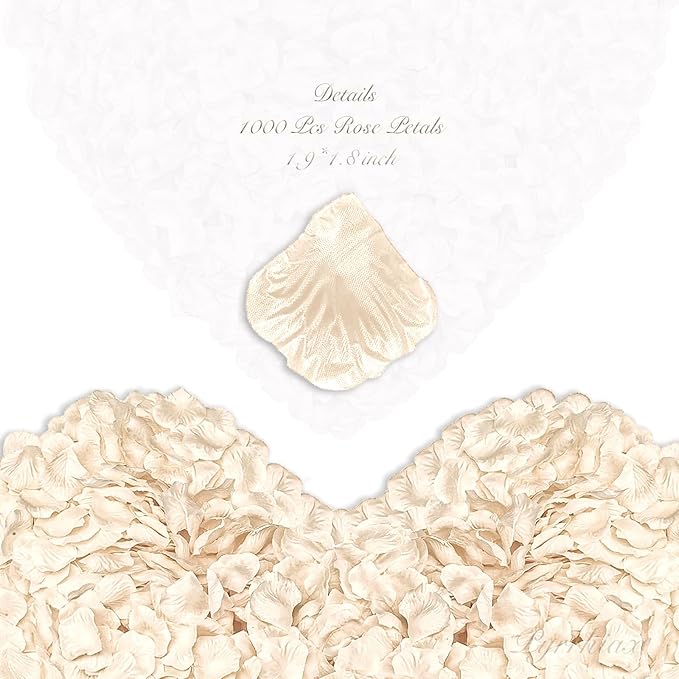 1000Pieces Rose Petals, Artificial Flower Petals Fake Rose Petals - Image 2