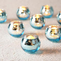 Homemory 36 Pcs Blue Votive Candle Holders, Round Mercury Glass Candle Holder by Homemory