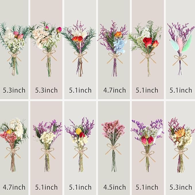 10/12/24/36 Pack Mini Dried Flowers - Image 2