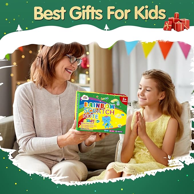 ZMLM Rainbow Scratch Party Favors Kids: Birthday Gifts Toy Bulk Scratch Art - Image 6